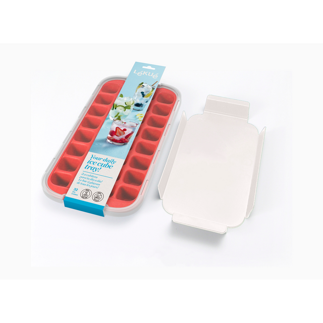 Cubetera con tapa industrial Roja