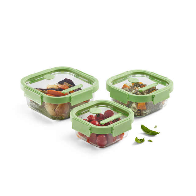 Recipiente hermético 100% de vidrio 520 ml cuadrado