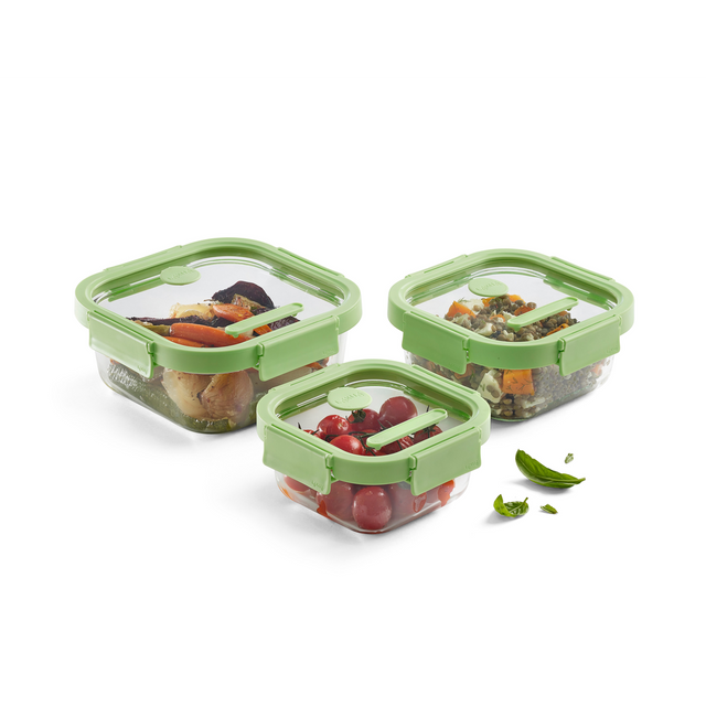 Recipiente hermético 100% de vidrio 800 ml cuadrado