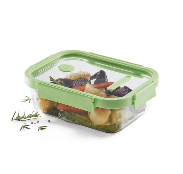 Recipiente hermético 100% de vidrio 1520 ml rectangular