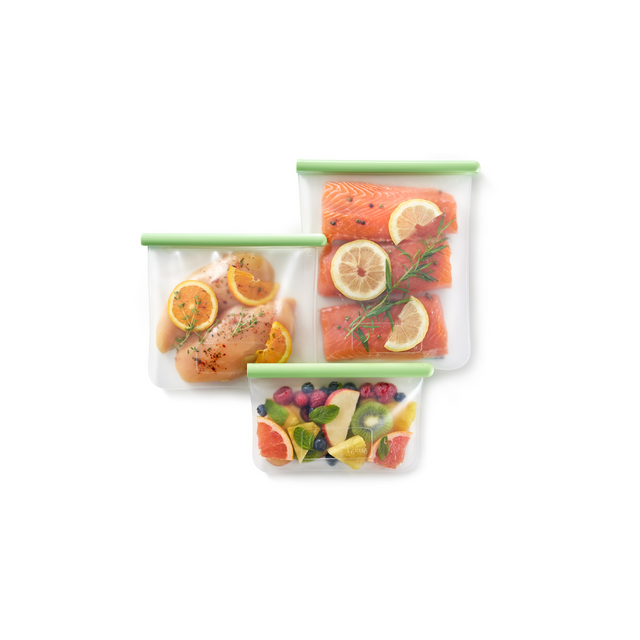 Set de 3 bolsas reutilizables planas