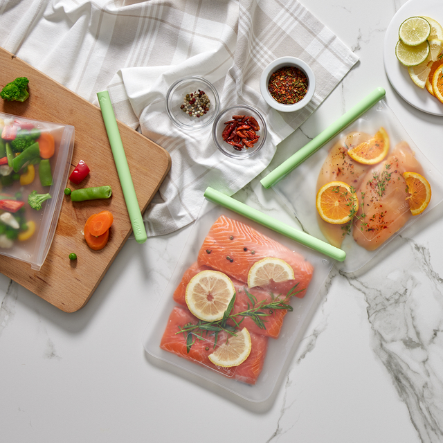 Set de 3 bolsas reutilizables planas