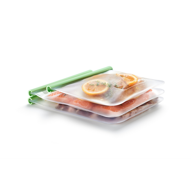 Set de 3 bolsas reutilizables planas