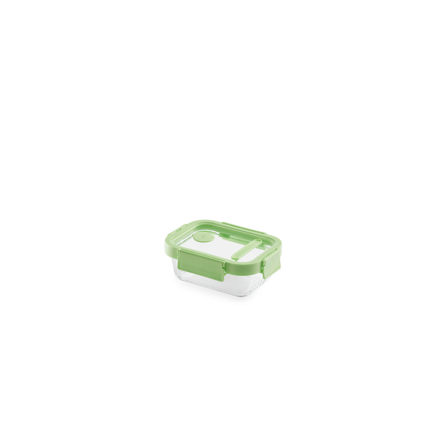 Recipiente hermético 100% de vidrio 370 ml rectangular