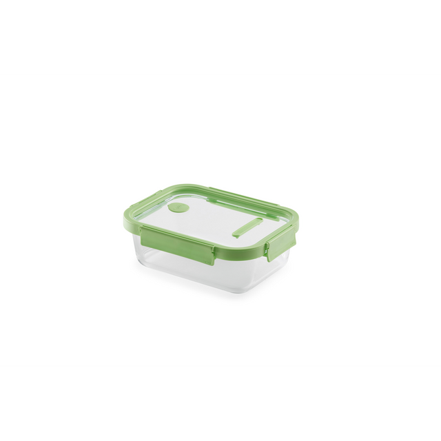 Recipiente hermético 100% de vidrio 1520 ml rectangular