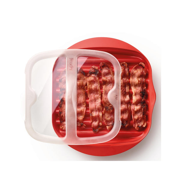 Molde de silicona para cocinar tocino en microondas