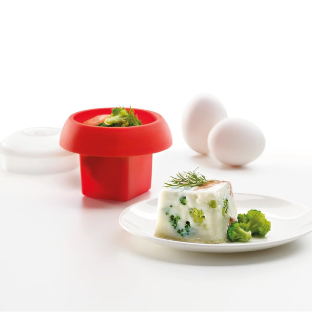 Huevos al microondas rojo
