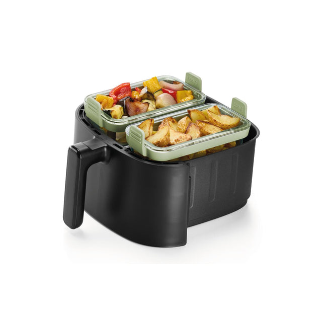 Molde rectangular de vidrio para freidora de aire set de 2