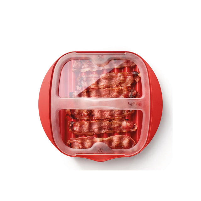 Molde de silicona para cocinar tocino en microondas