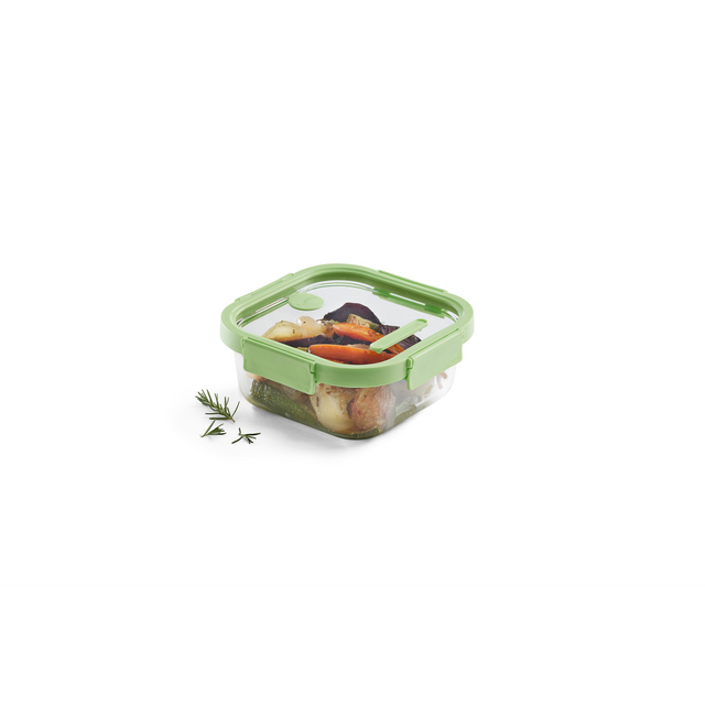 Recipiente hermético 100% de vidrio 1100 ml cuadrado