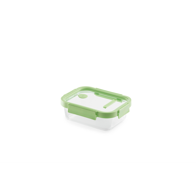 Recipiente hermético 100% de vidrio 640 ml rectangular