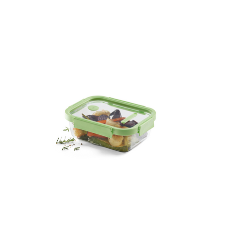 Recipiente hermético 100% de vidrio 1520 ml rectangular
