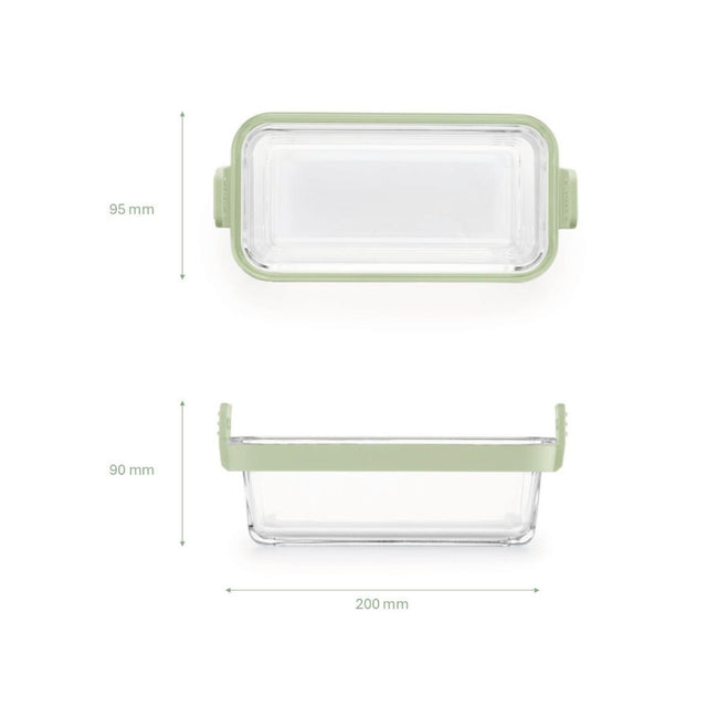 Molde rectangular de vidrio para freidora de aire set de 2