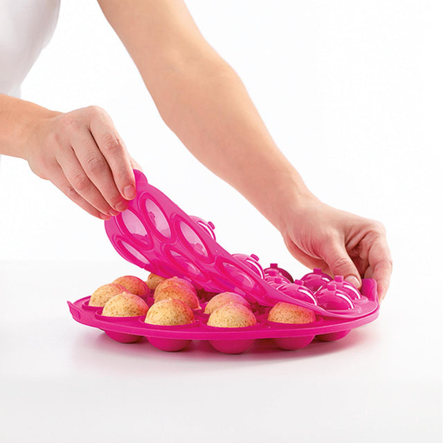 Molde cake pop 18 cavidades rosado