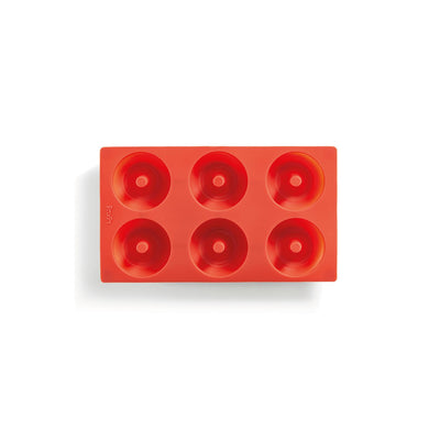 Molde donuts caseras 6 cavidades rojo