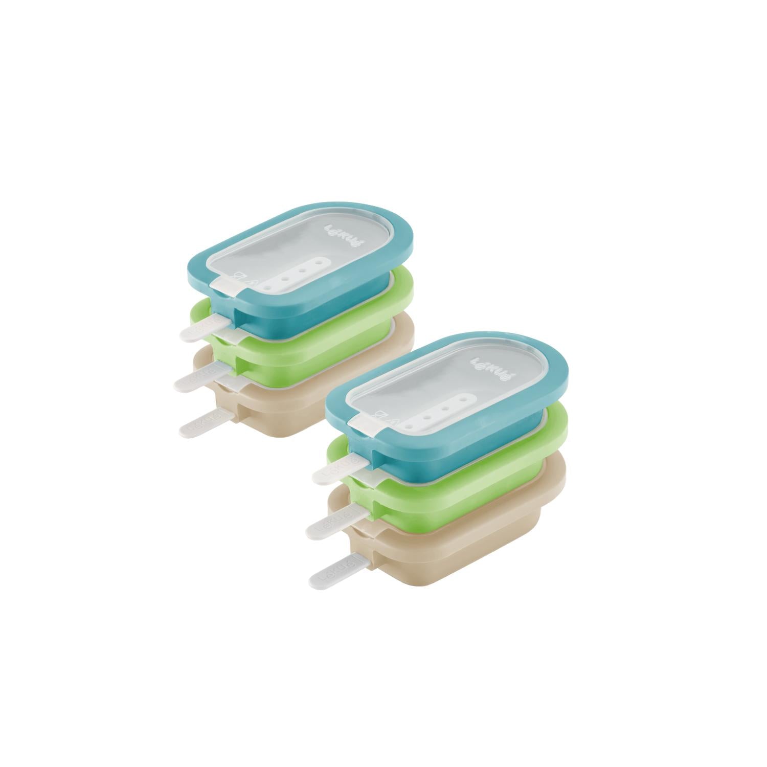 Kit de 6 moldes de helado apilables mediterraneos