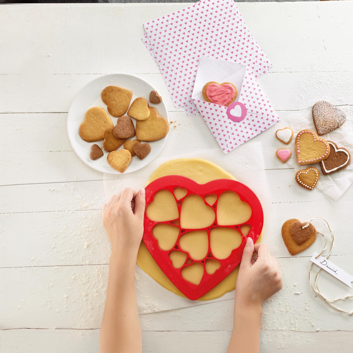 Cortador de galleta corazones