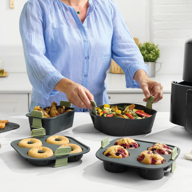Molde de donuts freidora de aire 4 cavidades