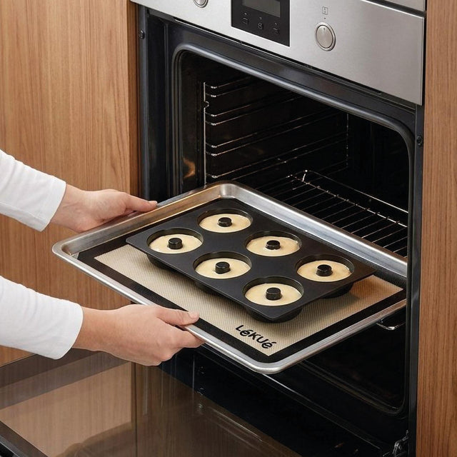 Molde donuts caseras 6 cavidades negro