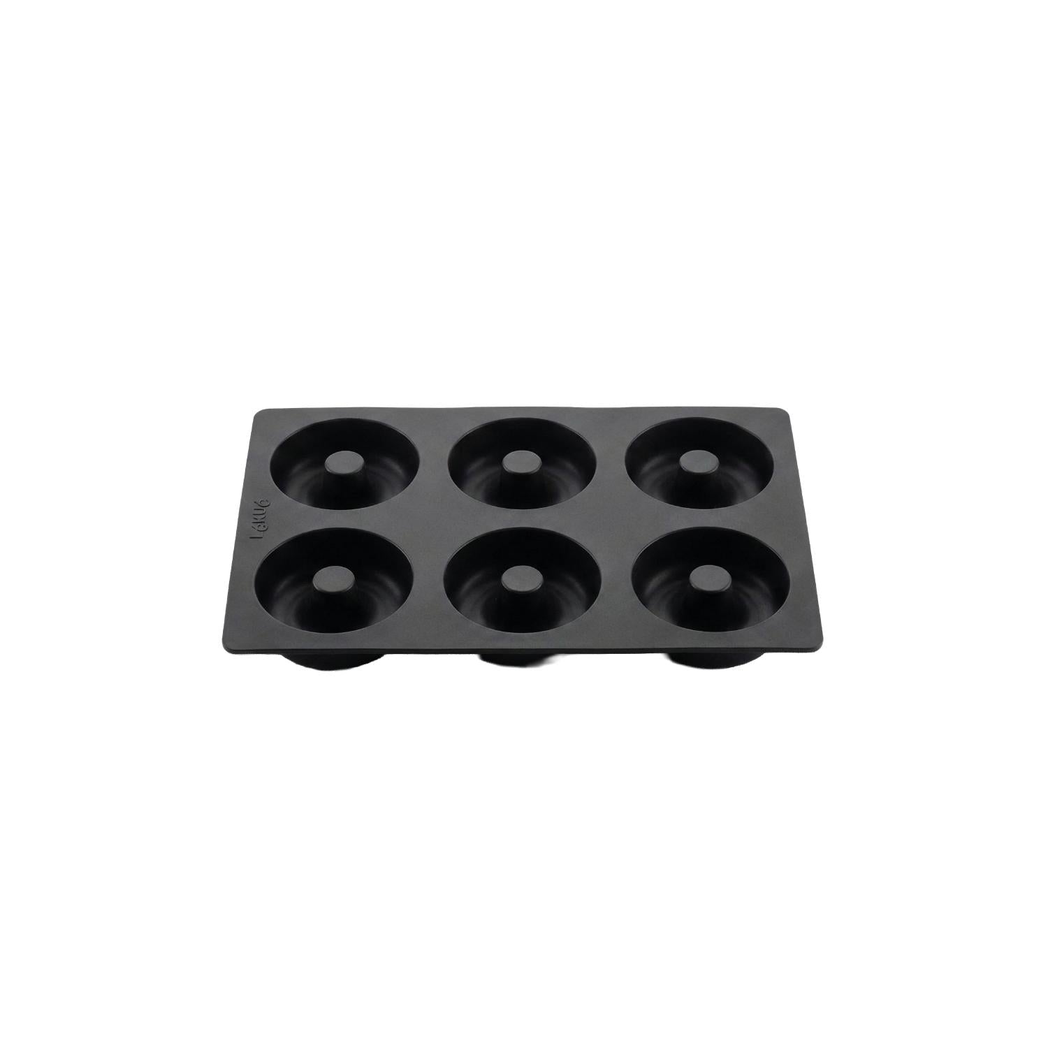 Molde donuts caseras 6 cavidades negro