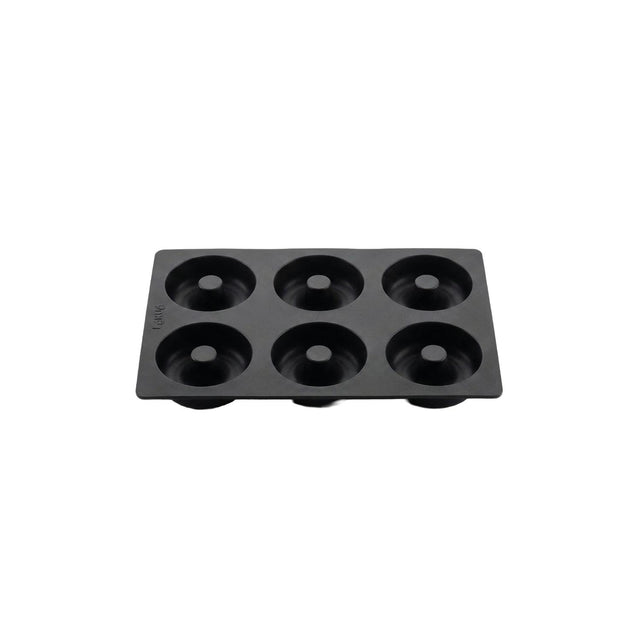 Molde donuts caseras 6 cavidades negro