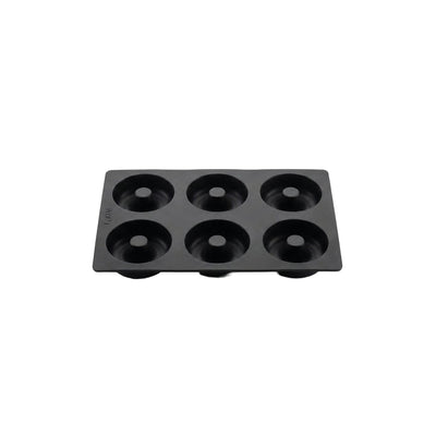 Molde donuts caseras 6 cavidades negro