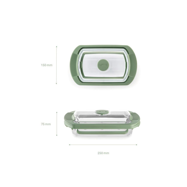 Estuche de vapor de vidrio para microondas set de 2